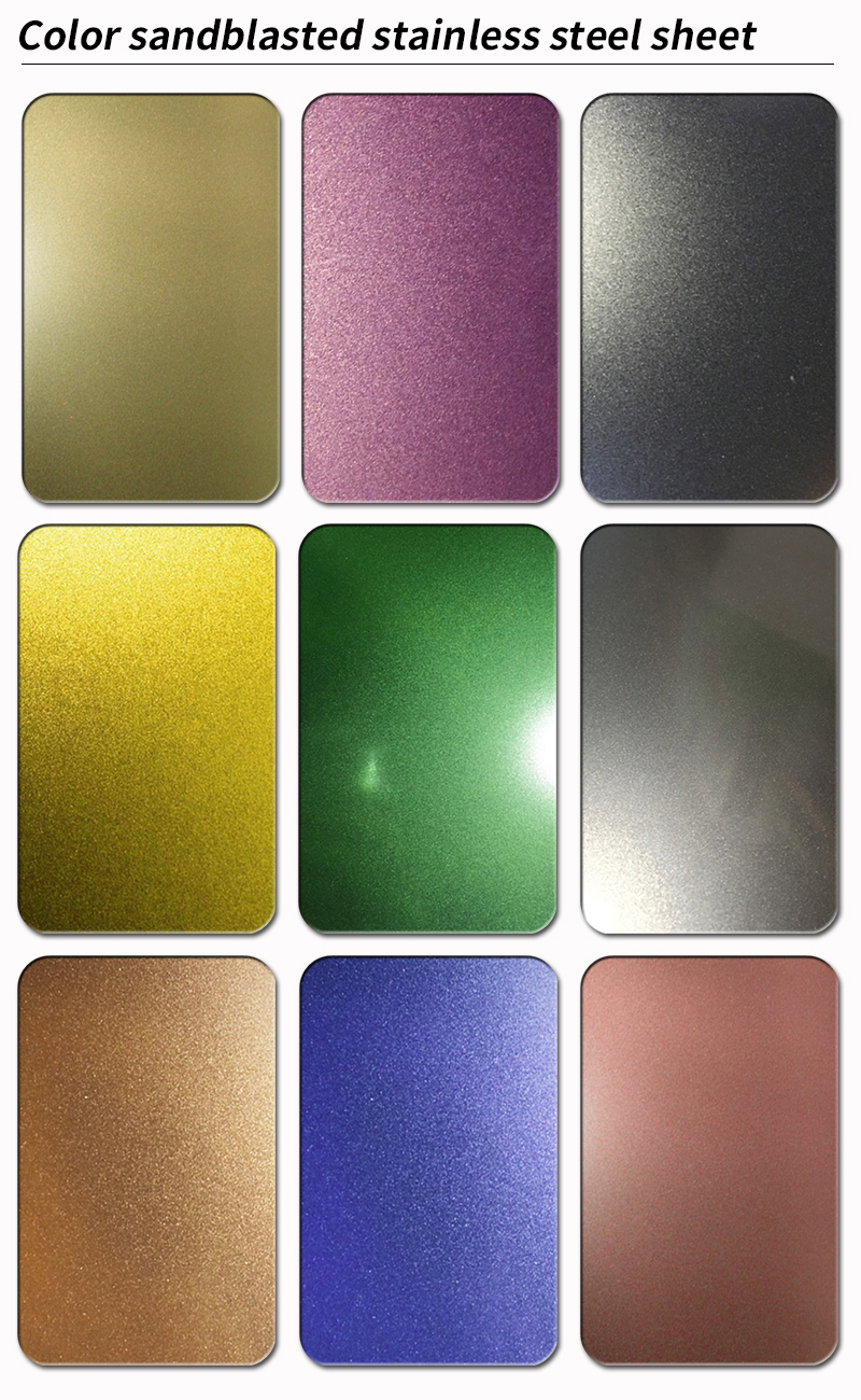 Sandblasted stainless steel sheet Sandblasted stainless steel sheet
