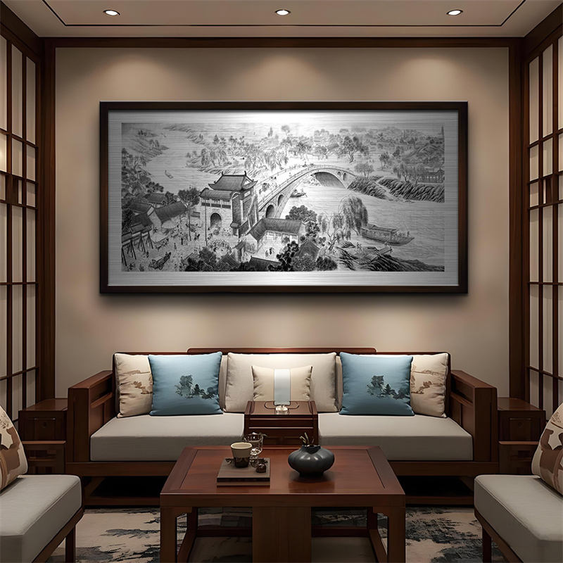 Stainless steel landscape painting Stainless steel landscape painting