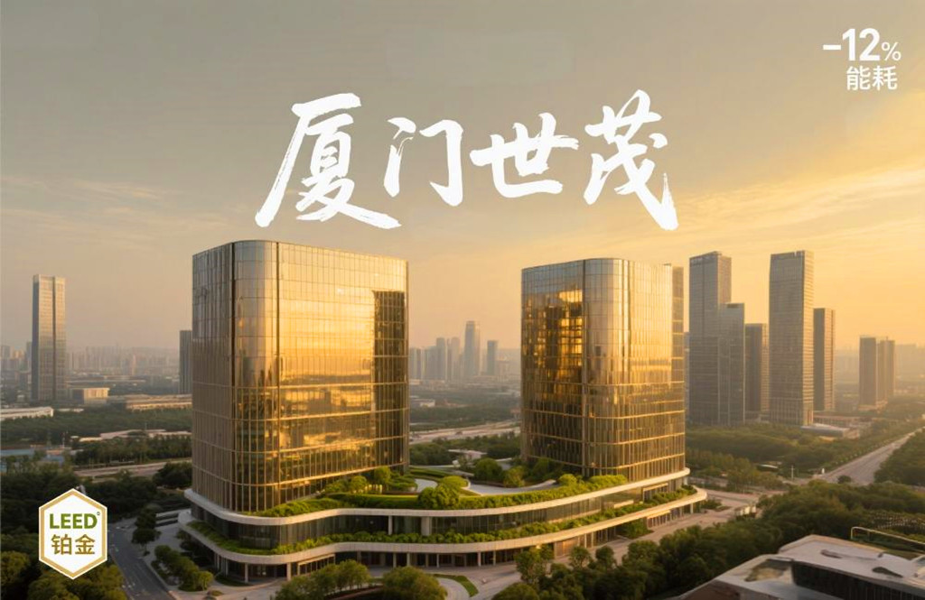 厦门世茂双子塔香槟金不锈钢彩板幕墙
