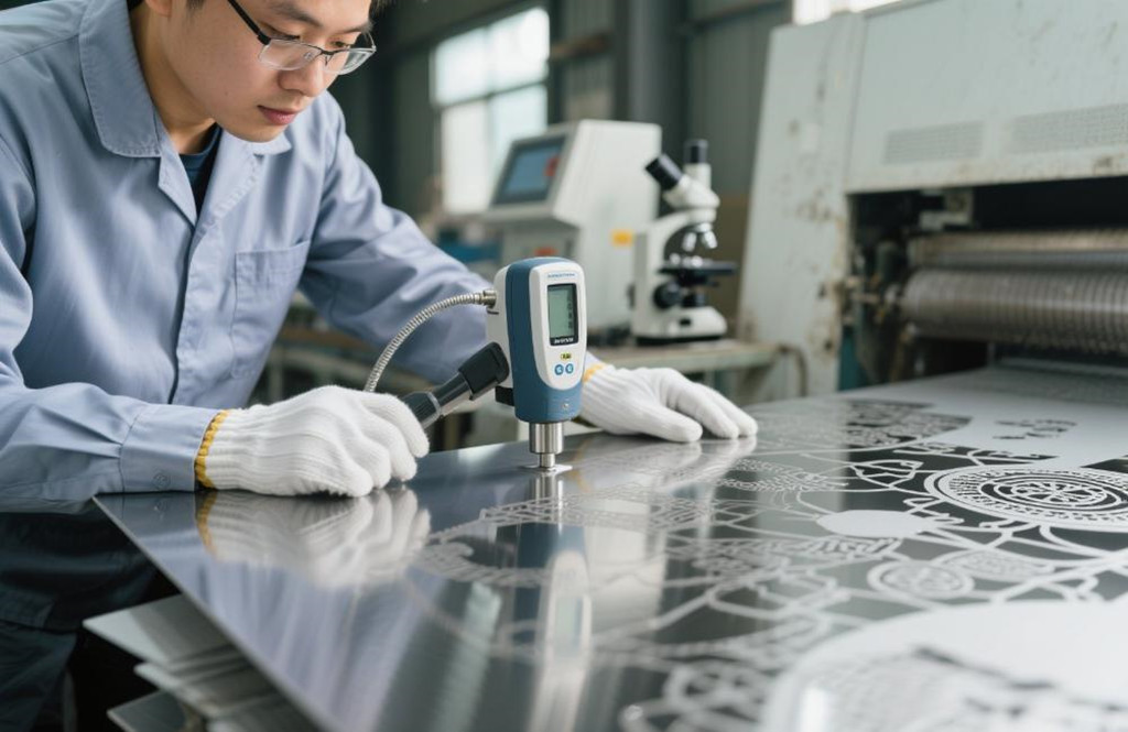 Surface inspection of Etched stainless steel sheet Surface inspection of Etched stainless steel sheet