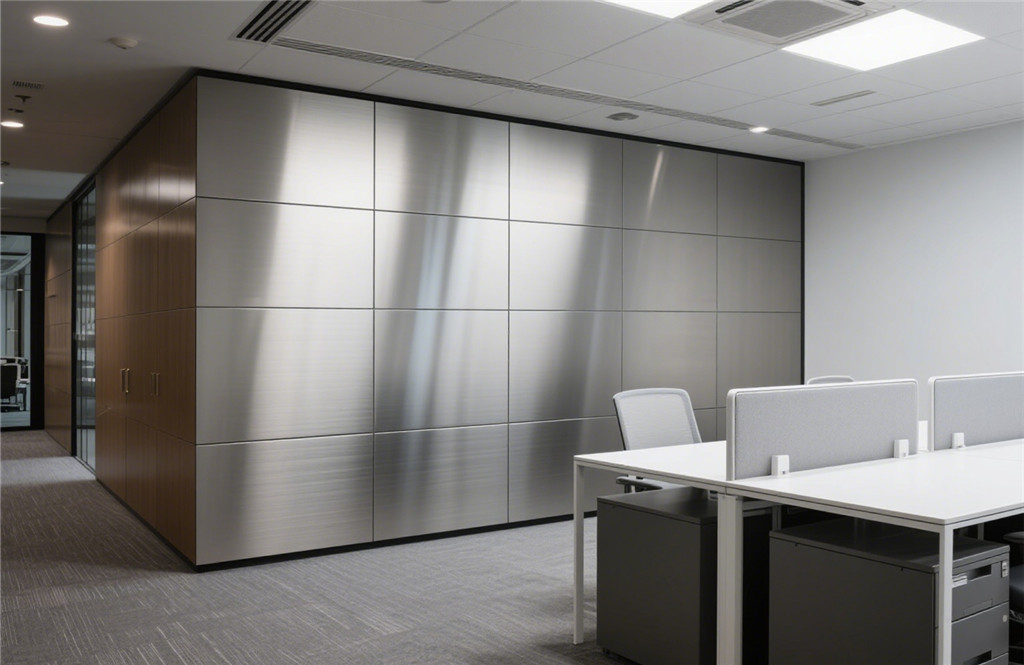 Office Hairline stainless steel background wall