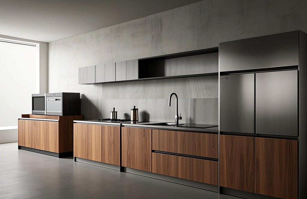 Imitation wood grain stainless steel
