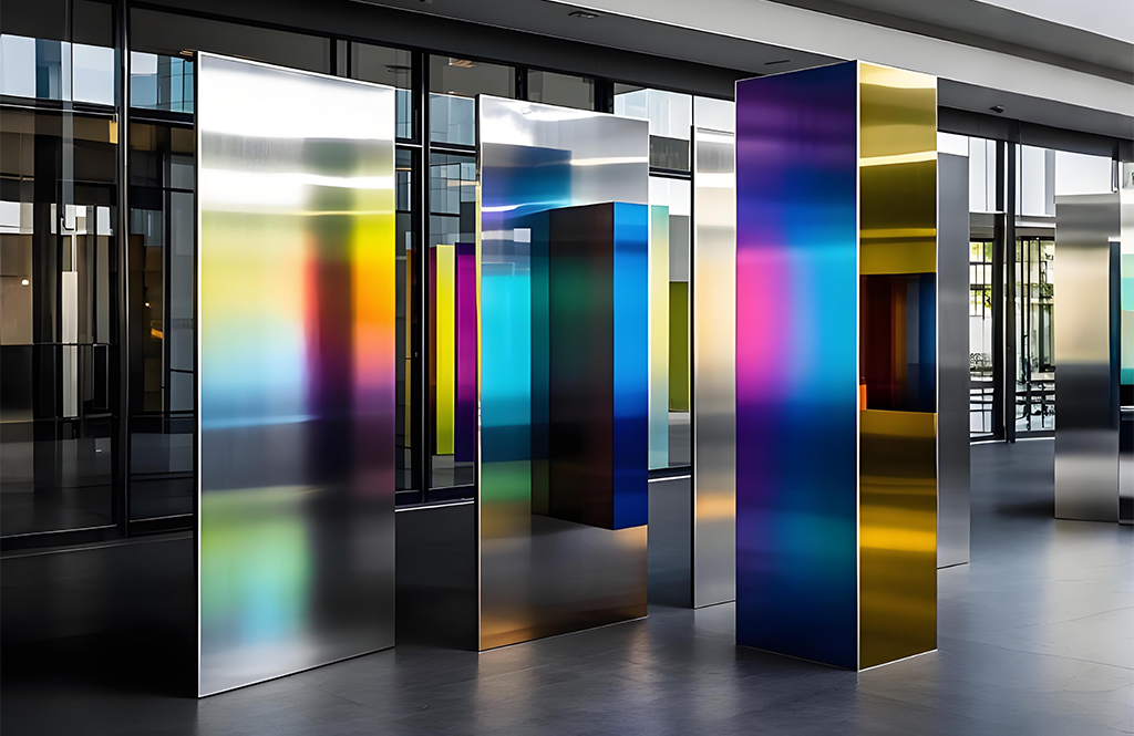 Decorated with colored stainless steel sheet
