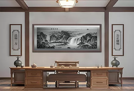 Stainless steel landscape painting