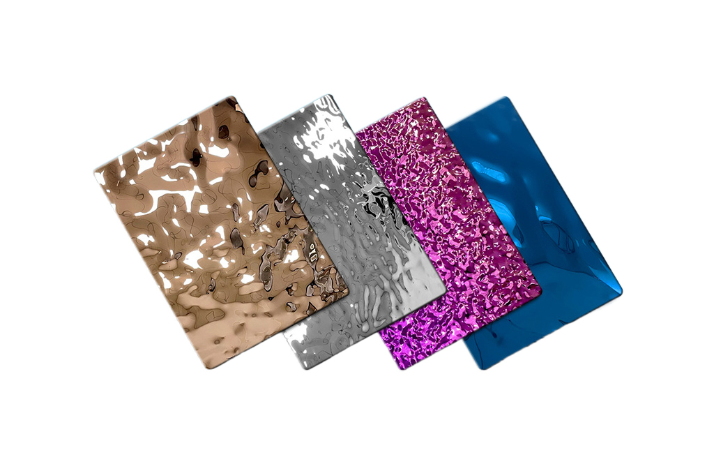 Colored water ripple stainless steel
