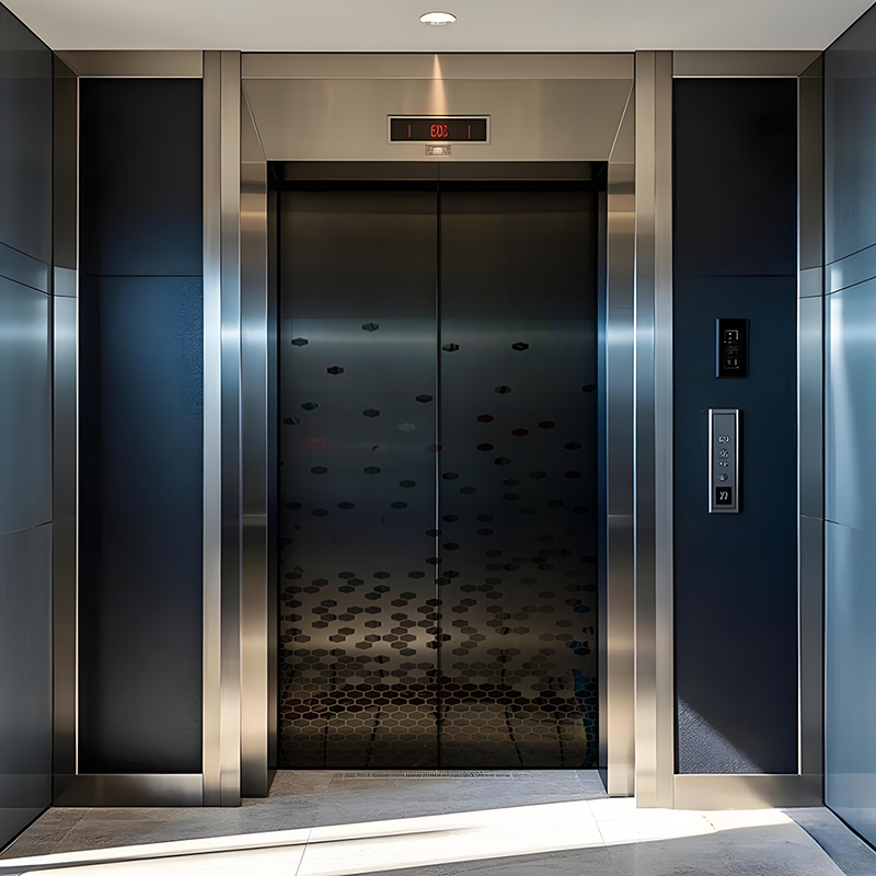 Hilton local sandblasted elevator stainless steel hall door