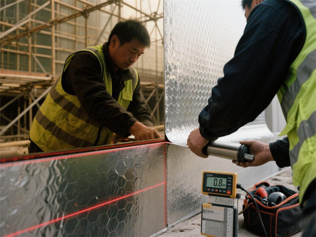 Protective film for Decorative stainless steel sheet curtain wall at the construction site