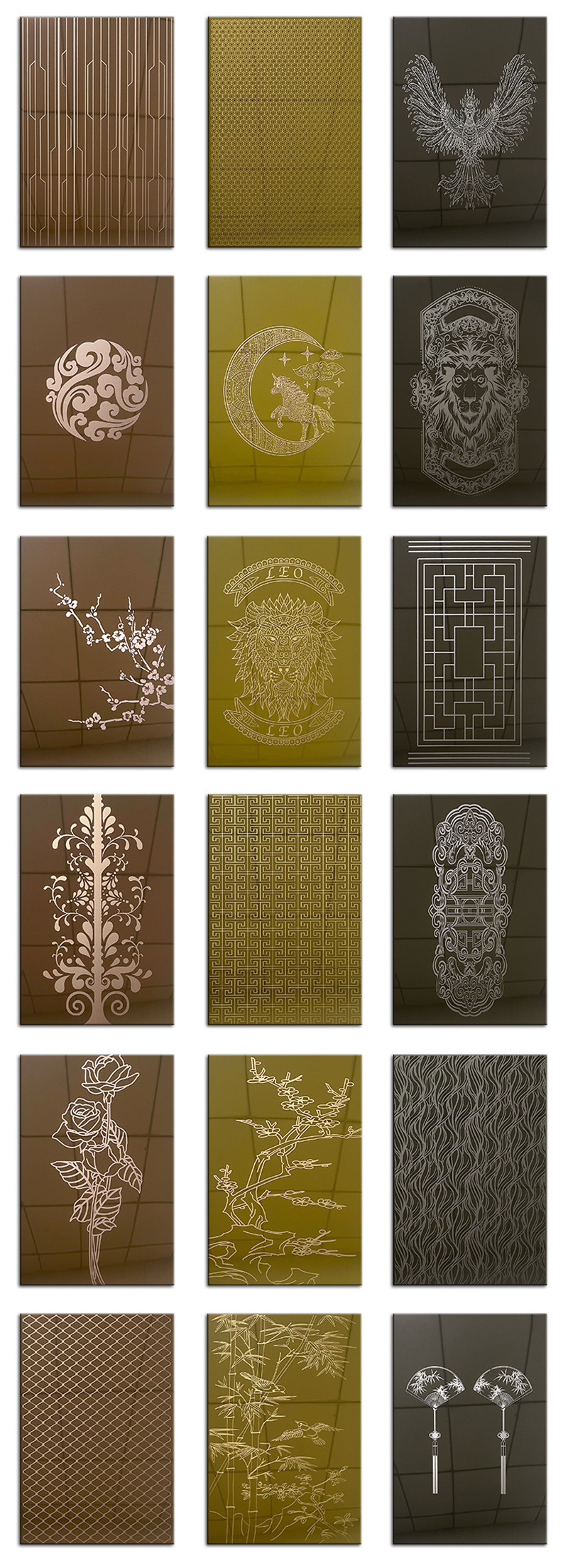 Etched stainless steel